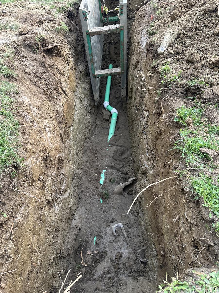 Sewer line replacement ten feet down — DE Plumbing, Cincinnati