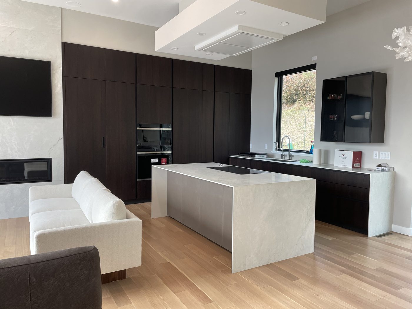 Open-concept kitchen after a full remodel — DE Plumbing, Cincinnati